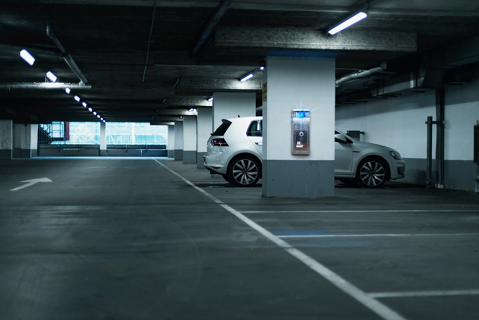 Aiphone emergency solutions in a parking garage